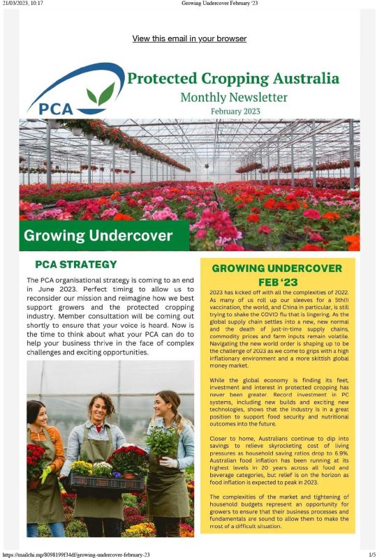 PCA Growing Undercover - February 2023