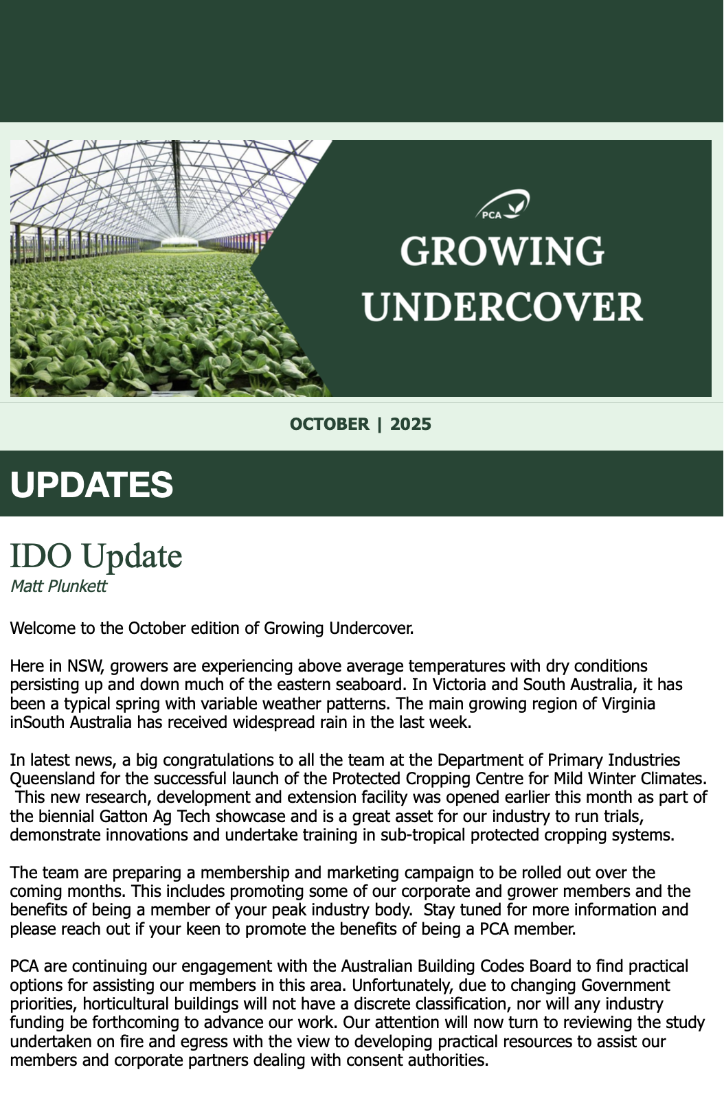 PCA Growing Undercover - June 2025