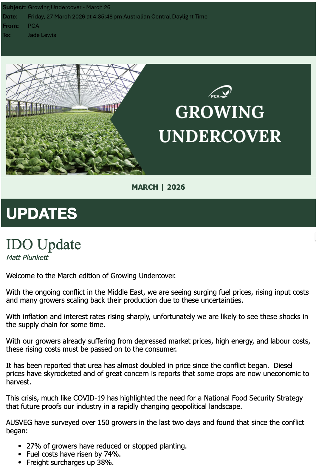 PCA Growing Undercover - February 2026